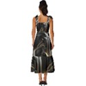 Waterfall Water Nature Springs Tie-Strap Tiered Midi Chiffon Dress View4