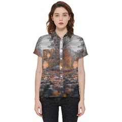 Breathe In Nature Background Short Sleeve Pocket Shirt by artworkshop