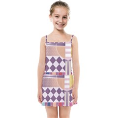 Abstract Shapes Colors Gradient Kids  Summer Sun Dress by Simbadda