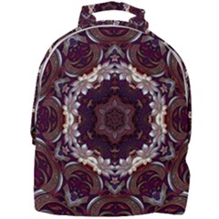 Rosette Kaleidoscope Mosaic Abstract Background Mini Full Print Backpack by Simbadda