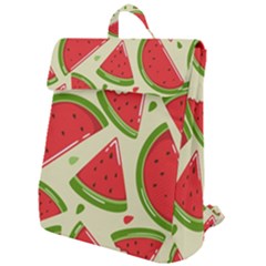 Cute Watermelon Seamless Pattern Flap Top Backpack by Simbadda