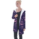 Various Cute Girly Stuff Seamless Pattern Longline Hooded Cardigan View1