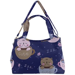 Cute Kittens Sleep Sweetly Mugs Double Compartment Shoulder Bag by Simbadda