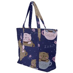 Cute Kittens Sleep Sweetly Mugs Zip Up Canvas Bag by Simbadda