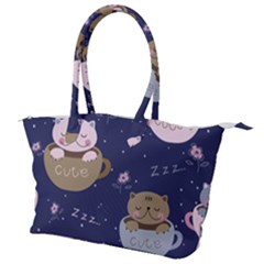 Cute Kittens Sleep Sweetly Mugs Canvas Shoulder Bag by Simbadda