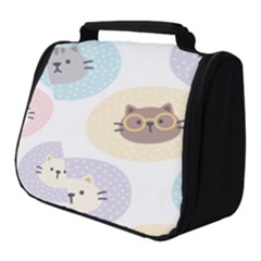 Cute Cat Seamless Pattern Background Full Print Travel Pouch (small) by Simbadda