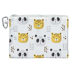 Seamless Pattern Cute Animals Canvas Cosmetic Bag (xl) by Simbadda