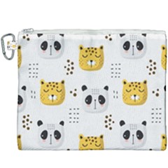 Seamless Pattern Cute Animals Canvas Cosmetic Bag (xxxl) by Simbadda