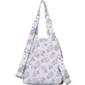 Cute Pattern With Easter Bunny Egg Center Zip Backpack View2