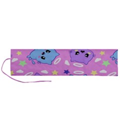 Seamless Pattern With Cute Kawaii Kittens Roll Up Canvas Pencil Holder (l) by Simbadda