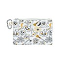 Funny Hand Drawn Halloween Pattern Canvas Cosmetic Bag (Small) View1