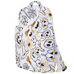 Funny Hand Drawn Halloween Pattern Double Compartment Backpack by Simbadda