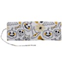 Funny Hand Drawn Halloween Pattern Roll Up Canvas Pencil Holder (M) View1