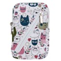 Pattern With Cute Cat Heads Belt Pouch Bag (Large) View1