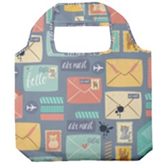 Pattern Postal Stationery Foldable Grocery Recycle Bag by Simbadda