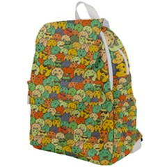 Seamless Pattern With Doodle Bunny Top Flap Backpack by Simbadda