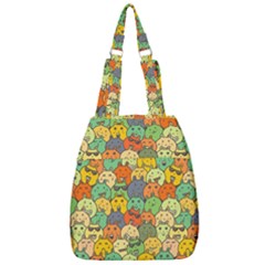 Seamless Pattern With Doodle Bunny Center Zip Backpack by Simbadda