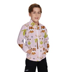 Cute Tiger Car Safari Seamless Pattern Kids  Windbreaker by Simbadda