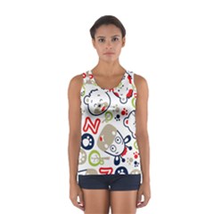 Animals Pattern Sport Tank Top  by Simbadda