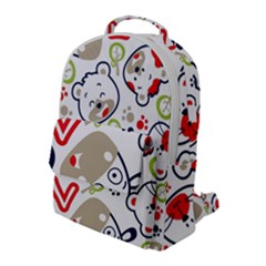 Animals Pattern Flap Pocket Backpack (large) by Simbadda