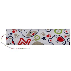 Animals Pattern Roll Up Canvas Pencil Holder (l) by Simbadda