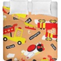 Seamless Pattern Cartoon With Transportation Vehicles Duvet Cover Double Side (King Size) View1