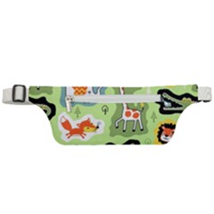 Seamless-pattern-with-wildlife-animals-cartoon Active Waist Bag by Simbadda