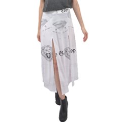 (2)dx Hoodie  Velour Split Maxi Skirt by Alldesigners