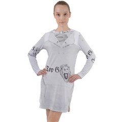 (2) Long Sleeve Hoodie Dress by Alldesigners