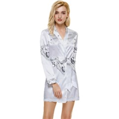 (2) Long Sleeve Satin Robe by Alldesigners