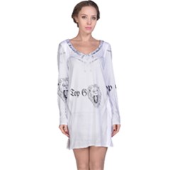 (2)dx Hoodie Long Sleeve Nightdress by Alldesigners