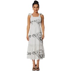 (2) Tie-strap Tiered Midi Chiffon Dress by Alldesigners