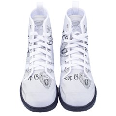 (2)dx Hoodie Kid s High-top Canvas Sneakers by Alldesigners