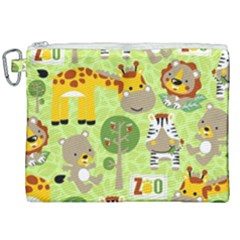 Funny Animals Cartoon Canvas Cosmetic Bag (xxl) by Simbadda