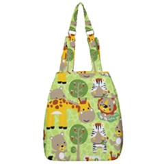 Funny Animals Cartoon Center Zip Backpack by Simbadda