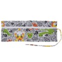 Seamless Pattern With Wildlife Cartoon Roll Up Canvas Pencil Holder (M) View2