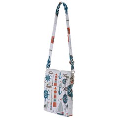 Nautical-elements-pattern-background Multi Function Travel Bag by Simbadda