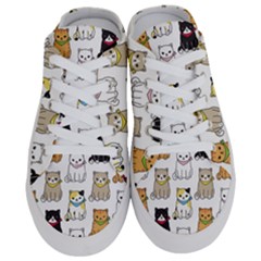 Cat-kitten-seamless-pattern Half Slippers by Simbadda