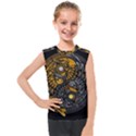 Yin-yang-owl-doodle-ornament-illustration Kids  Mesh Tank Top View1