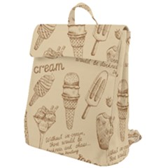 Ice-cream-vintage-pattern Flap Top Backpack by Simbadda