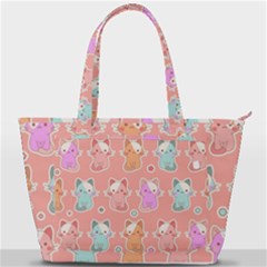 Cute-kawaii-kittens-seamless-pattern Back Pocket Shoulder Bag  by Simbadda