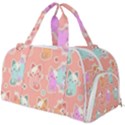 Cute-kawaii-kittens-seamless-pattern Burner Gym Duffel Bag View1