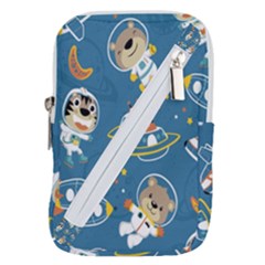 Seamless-pattern-funny-astronaut-outer-space-transportation Belt Pouch Bag (small) by Simbadda