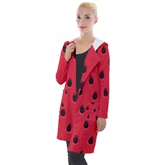 Seamless-watermelon-surface-texture Hooded Pocket Cardigan by Simbadda