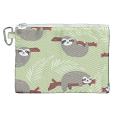 Sloths-pattern-design Canvas Cosmetic Bag (xl) by Simbadda