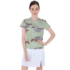 Sloths-pattern-design Women s Sports Top by Simbadda