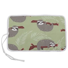 Sloths-pattern-design Pen Storage Case (l) by Simbadda