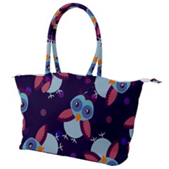 Owl-pattern-background Canvas Shoulder Bag by Simbadda