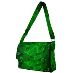 Green-rod-shaped-bacteria Full Print Messenger Bag (l) by Simbadda