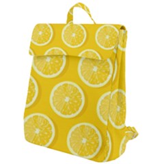 Lemon-fruits-slice-seamless-pattern Flap Top Backpack by Simbadda